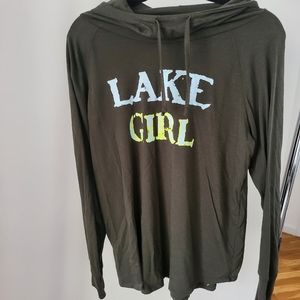 Lake Girl Cowl Hooded T-Shirt